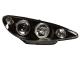 Fari anteriori Angel Eyes Black - Peugeot 206