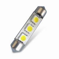 Lampada a 3 Led SMD Siluro 42 mm con Resistenza Integrata NO CHECK ERROR - Bianco