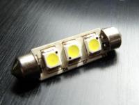 Lampada a 3 Led SMD Siluro 39 mm con Resistenza Integrata NO CHECK ERROR - Bianco