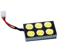 Lampada a pannello 6 LED SMD T10, W5W, H6W, Ba9s, Siluro 32mm per Plafoniera Ultrawhite