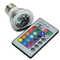 Lampada E27 a Led RGB Multicolor con telecomando 3W