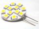 Lampada LED G4 con 12 SMD 9V-30V DC Bianco Caldo