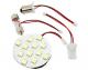 Lampada a pannello circolare 40mm 12 Led SMD T10/W5W, H6/Ba9s, Siluro 36mm Plafoniera - Bianco