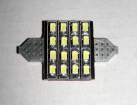 Festoon lamp 36 mm 16 Led Smd UltraWhite