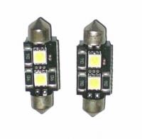 Lampade a Led SMD Siluro 39 mm con Resistenza Integrata NO CHECK ERROR - Bianco